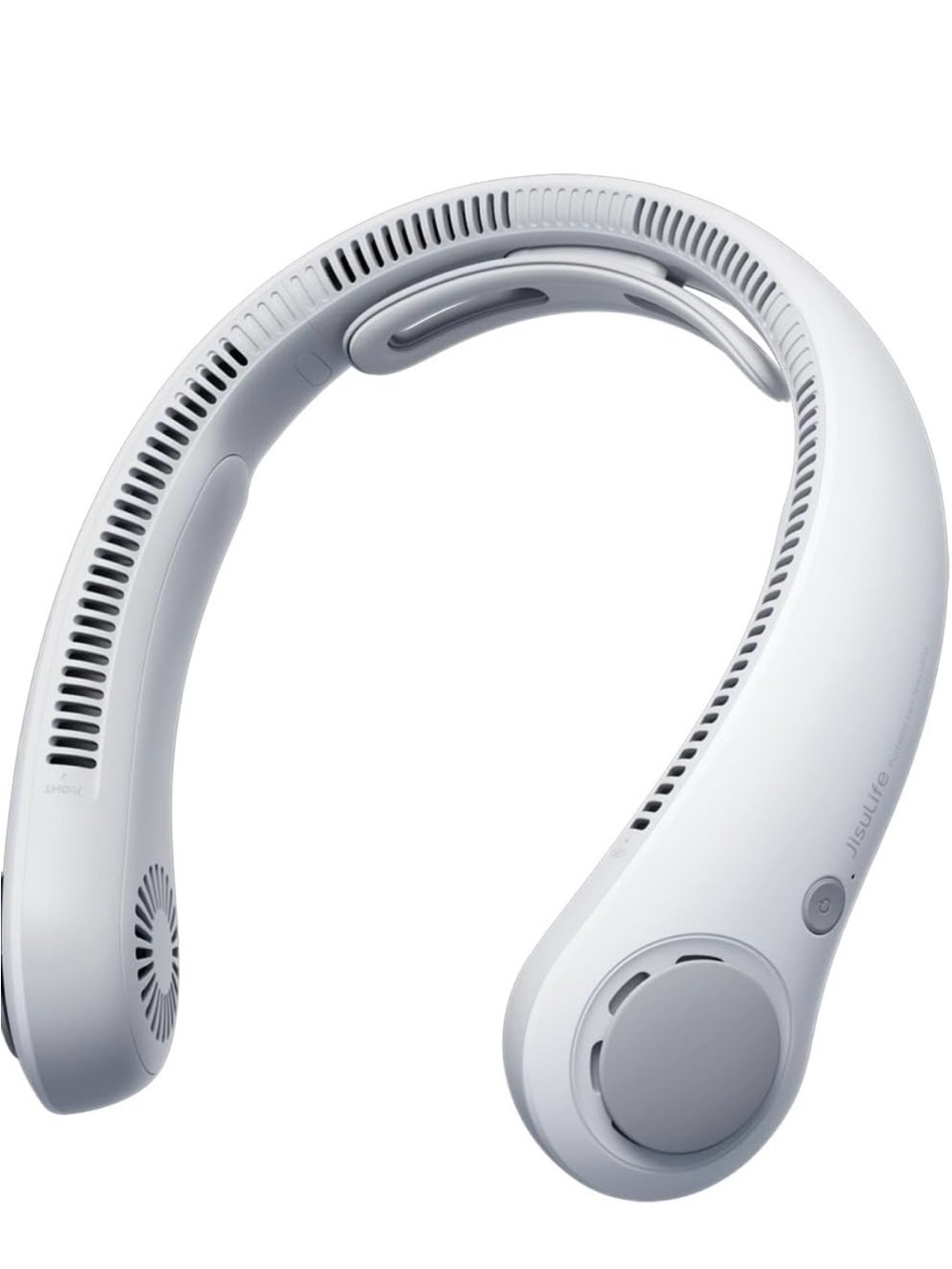 White Portable Neck Fan - Hands-Free Cooling